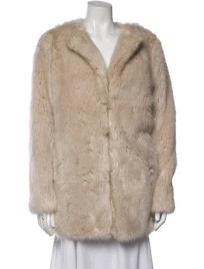 Pre-owned Helmut Lang Faux Fur Fur Jacket In Neutral