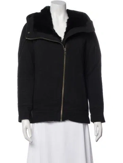 Pre-owned Helmut Lang Faux Fur Jacket In Black