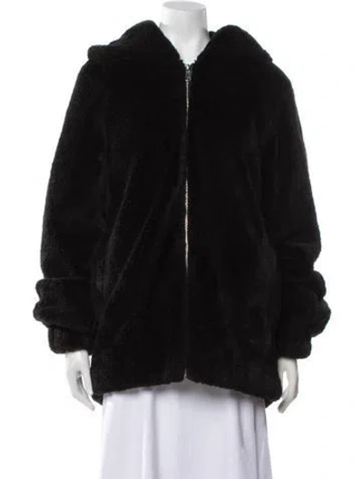 Pre-owned Helmut Lang Faux Fur Jacket In Black