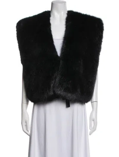 Pre-owned Helmut Lang Faux Fur Jacket In Black