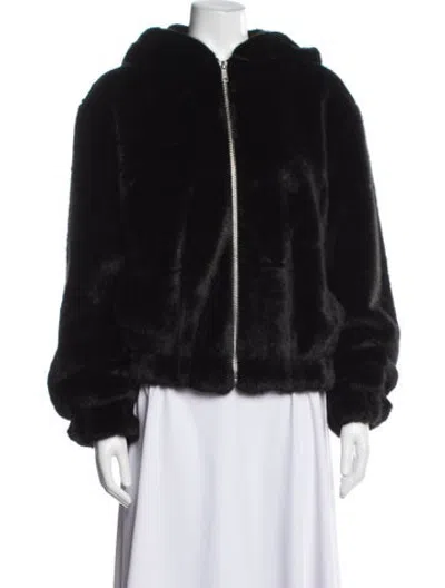Pre-owned Helmut Lang Faux Fur Jacket In Black