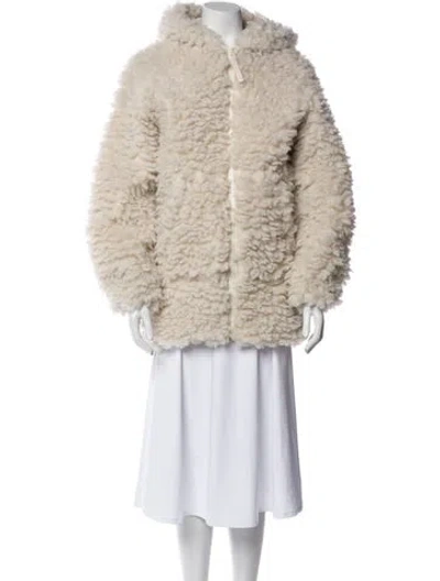 Pre-owned Helmut Lang Faux Fur Jacket In Neutral