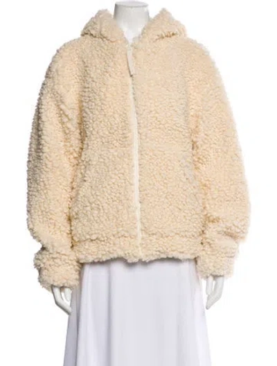 Pre-owned Helmut Lang Faux Fur Jacket In Neutral