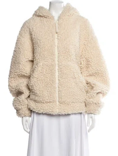 Pre-owned Helmut Lang Faux Fur Jacket In Neutral
