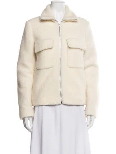 Pre-owned Helmut Lang Faux Fur Jacket In Neutral