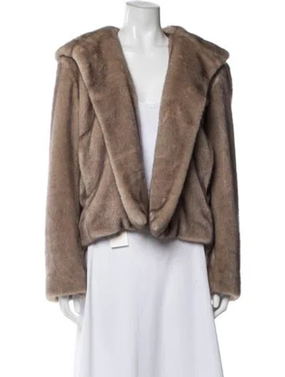 Pre-owned Helmut Lang Faux Fur Jacket In Neutral