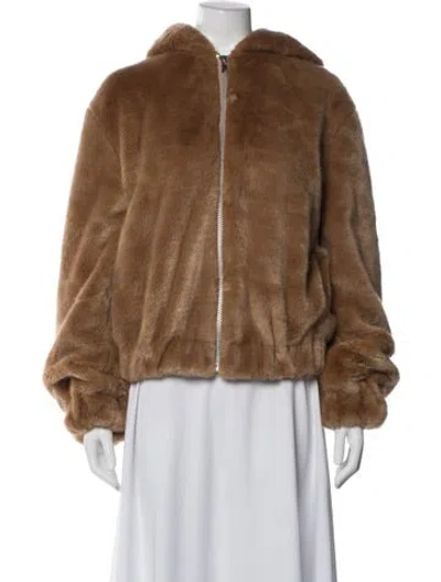 Pre-owned Helmut Lang Faux Fur Jacket In Neutral