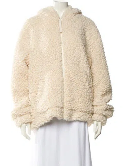 Pre-owned Helmut Lang Faux Fur Jacket W/ Tags In White