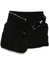 Helmut Lang Cotton Blend Mini Field Skirt In Black