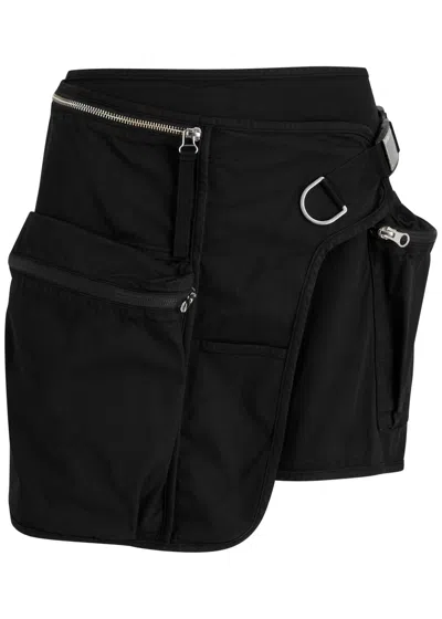 Helmut Lang Field Stretch-cotton Mini Skirt In Black
