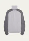 Helmut Lang Fine-knit Turtleneck Top With Detachable Shrug In Lthtrgy/gy