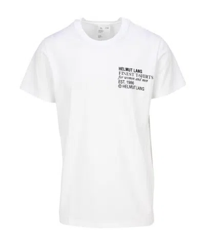 Helmut Lang Finest Logo Print T-shirt In White