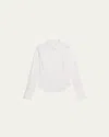 Helmut Lang Fitted Button-front Shirt In Optic White