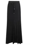 Helmut Lang Flared Black Hosiery Skirt