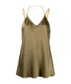 Helmut Lang Flared Camisole Top In Green