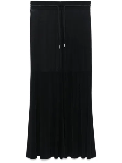 HELMUT LANG FLARED MIDI SKIRT