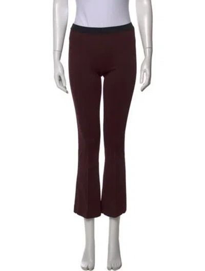 Pre-owned Helmut Lang Flared Pants In Burgundy