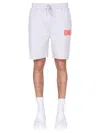 Helmut Lang Fleece Bermuda In White