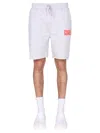 Helmut Lang Fleece Bermuda In Grey