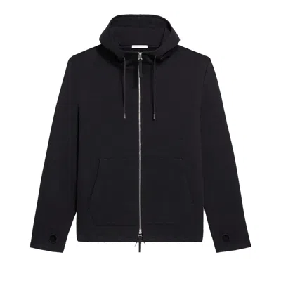 Pre-owned Helmut Lang Fleece Zip Up Hoodie 'black' | Men's Size Xxl