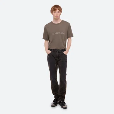 Helmut Lang Flocked Jeans In Flocked Olive