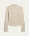 Helmut Lang Fluid Button-front Shirt In Wrm Snd