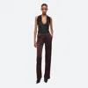 Helmut Lang Fluid Car Trousers In Espresso