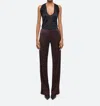 Helmut Lang Fluid Car Trousers In Espresso
