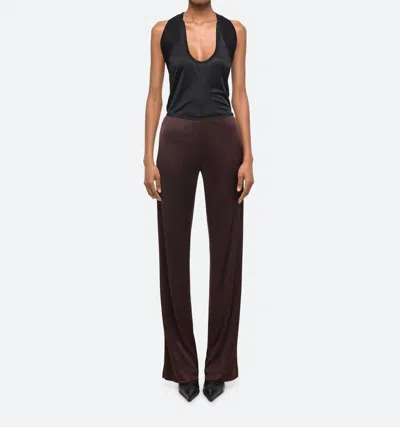 Helmut Lang Fluid Car Trousers In Espresso