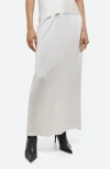Helmut Lang Fluid Jersey Maxi Skirt In Gray