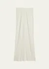 Helmut Lang Fluid Jersey Maxi Skirt In Creme