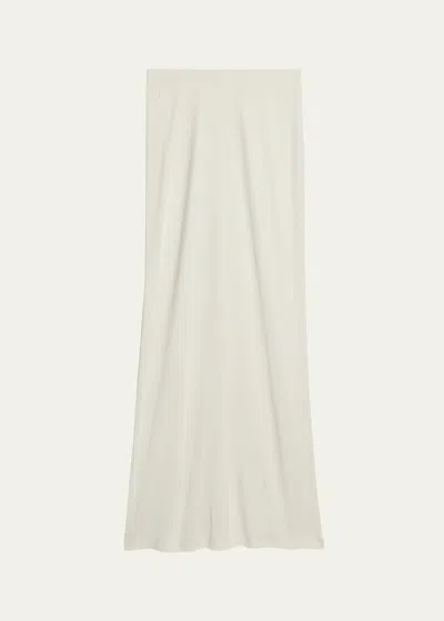 Helmut Lang Fluid Jersey Maxi Skirt In Creme