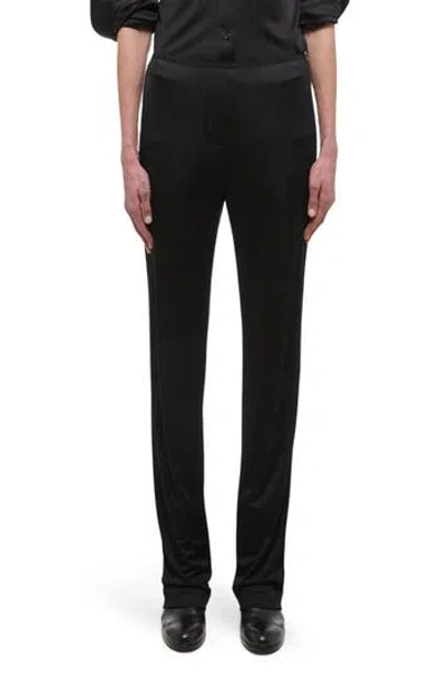 Helmut Lang Fluid Liquid Jersey Pants In Black