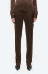 Helmut Lang Fluid Car Trousers In Espresso
