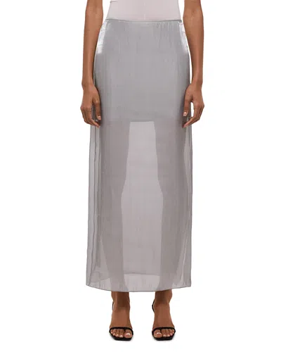 Helmut Lang Fluid Maxi Skirt In Gray