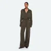 Helmut Lang Fluid Pull-on Pants In Dark Moss