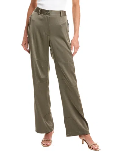 Helmut Lang Fluid Satin Flight Pant In Green