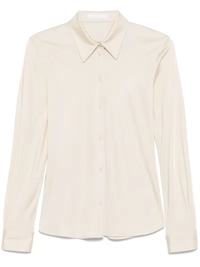 Helmut Lang Fluid Slim Shirt.liq In Brown