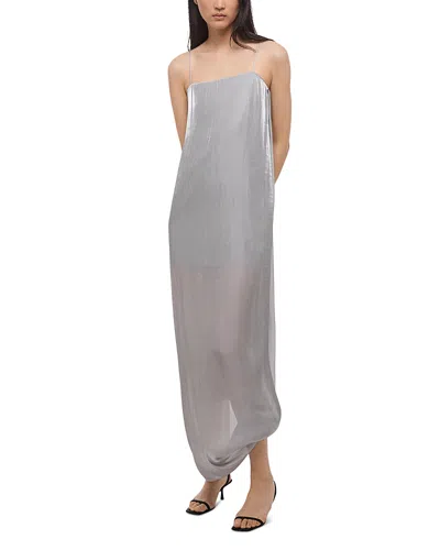 Helmut Lang Fluid Slip Dress In Gray