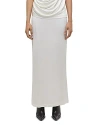 Helmut Lang Fluid Jersey Maxi Skirt In Creme