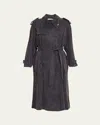 Helmut Lang Fluid Trench Coat In Black