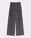 Helmut Lang Fluid Wide-leg Trousers With Belt In Black