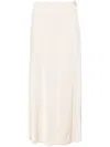 Helmut Lang Jersey Max Skirt In Brown