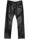 Helmut Lang Foil-print Low-rise Straight-leg Jeans In Black