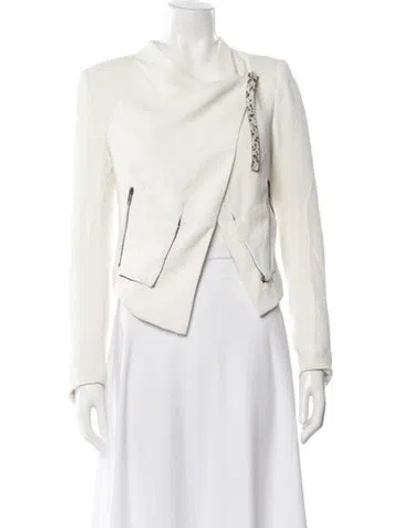 Pre-owned Helmut Lang For Intermix Biker Jacket In White