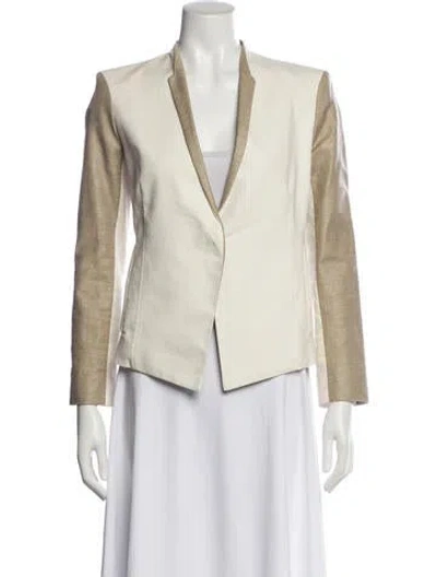 Pre-owned Helmut Lang For Intermix Colorblock Pattern Blazer In Neutral