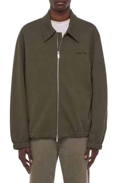 Helmut Lang French Terry Full Zip Jacket In Green