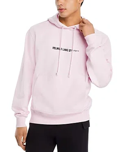 Helmut Lang French Terry Stencil Hoodie In Cherry Blossom
