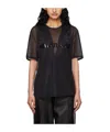 Helmut Lang Black Sheer T-shirt In Black