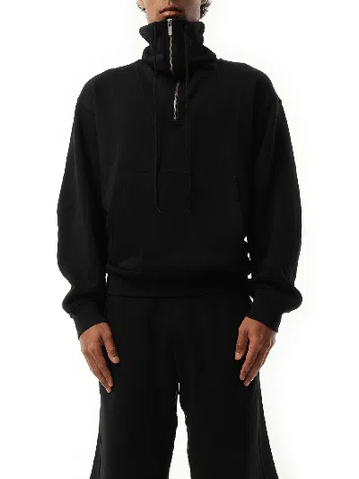 Helmut Lang Funnel Neck Sweatshirt In Black